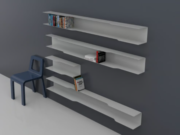 U-SHELF - Powder coated steel wall shelf by VIDAME EDITIONS - view 2